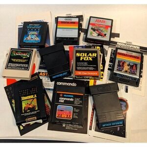 Vintage Atari 2600 10 Games Lot Untested Bundle Imagic Mattel Coleco Rare Titles
